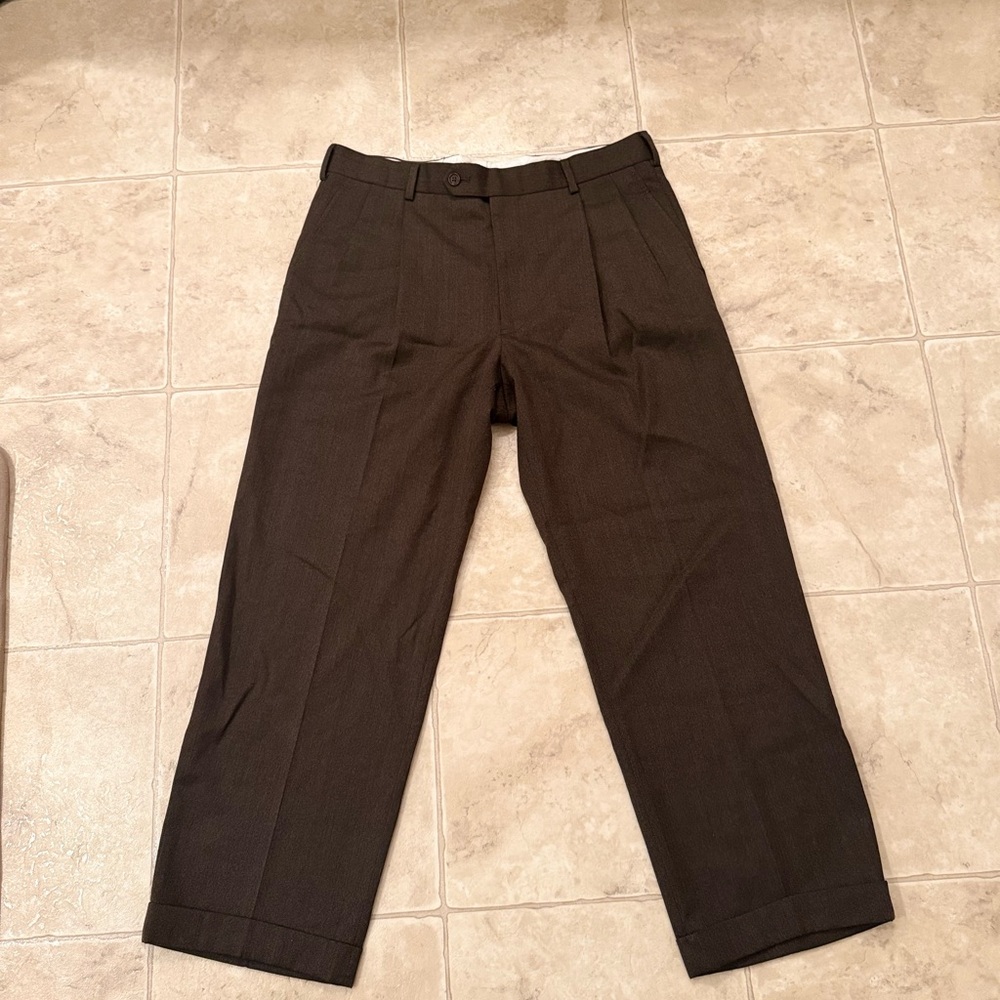 Madison Men's Dark Brown Dress Pants